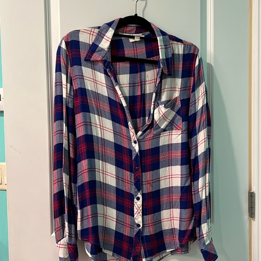 Red white and blue flannel